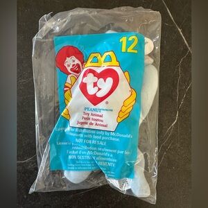 New McDonald’s Ty Teenie Beanie Babies Elephant - Peanut #12